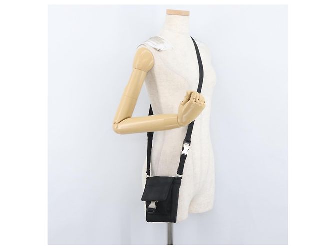 Borsa a Spalla PRADA in Nylon Nero Argento Autentica ka3326 - vista 23