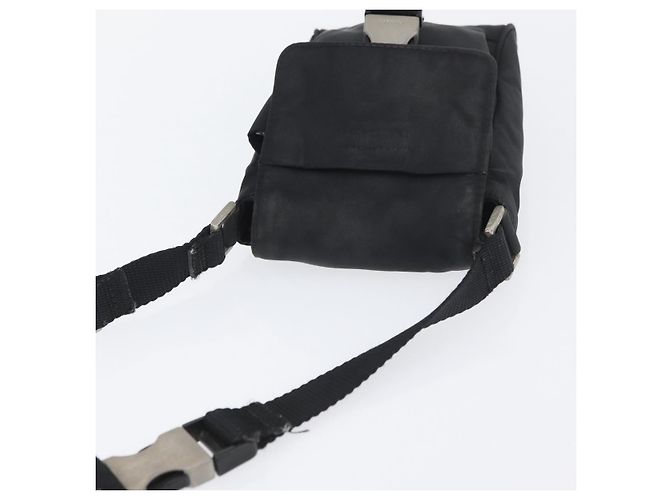 Borsa a Spalla PRADA in Nylon Nero Argento Autentica ka3326 - vista 6