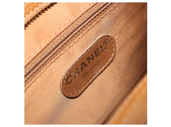 Bolso Tote CHANEL de piel caviar, dorado, marrón, CC Auth gh1738 Castaño - vista 18