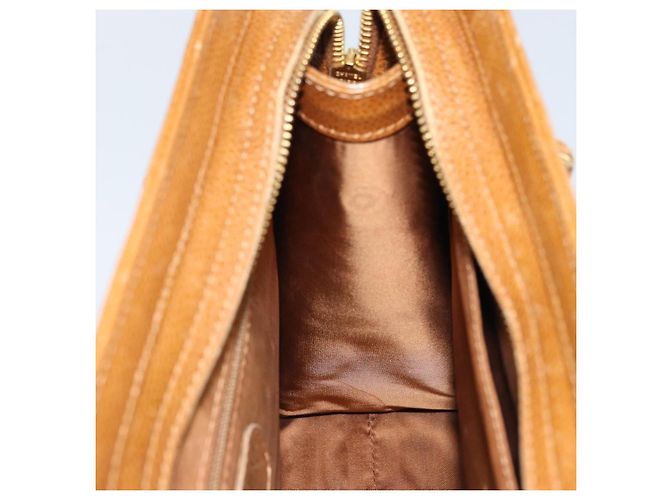 Bolso Tote CHANEL de piel caviar, dorado, marrón, CC Auth gh1738 Castaño - vista 19