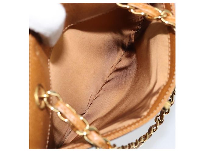 Bolso Tote CHANEL de piel caviar, dorado, marrón, CC Auth gh1738 Castaño - vista 23