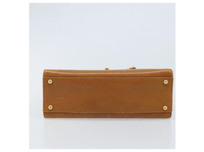 Bolso Tote CHANEL de piel caviar, dorado, marrón, CC Auth gh1738 Castaño - vista 5