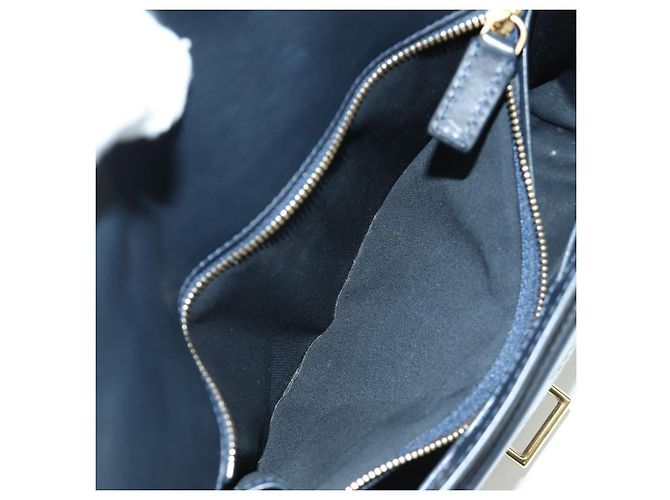 Céline Borsa a Spalla in Tela Macadam CELINE Nero Oro Auth YKZ208V D'oro - vista 26