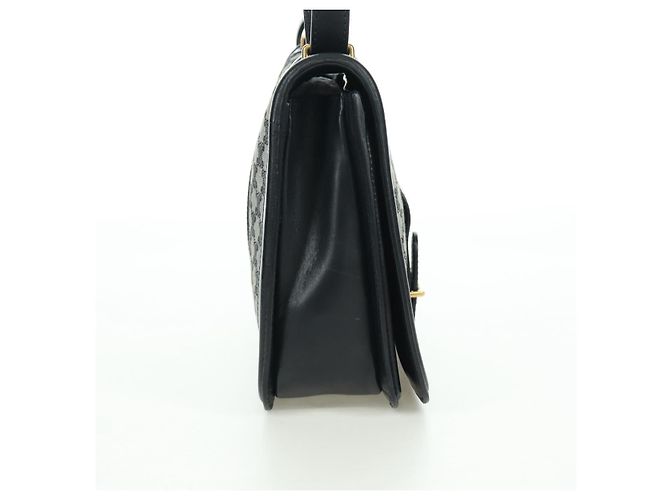 Céline Borsa a Spalla in Tela Macadam CELINE Nero Oro Auth YKZ208V D'oro - vista 4