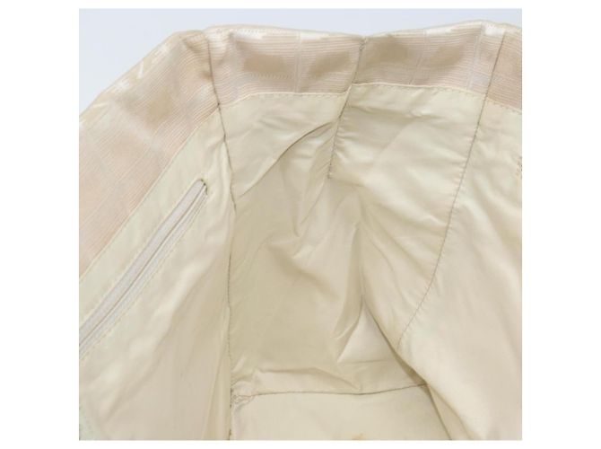 CHANEL Nuova Borsa Tote da Viaggio Nylon Beige Oro CC Auth ti3795 D'oro - vista 18