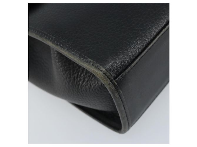 Borsa a mano Burberrys in pelle nera argento Auth ep13978 Nero - vista 14