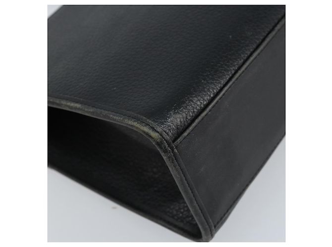 Borsa a mano Burberrys in pelle nera argento Auth ep13978 Nero - vista 16