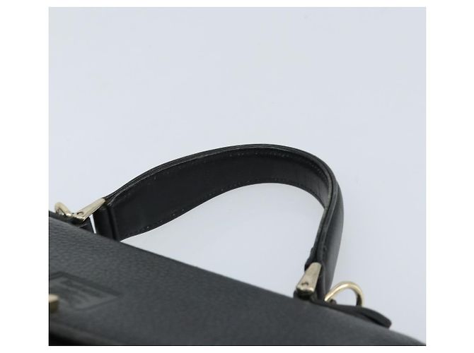 Borsa a mano Burberrys in pelle nera argento Auth ep13978 Nero - vista 8