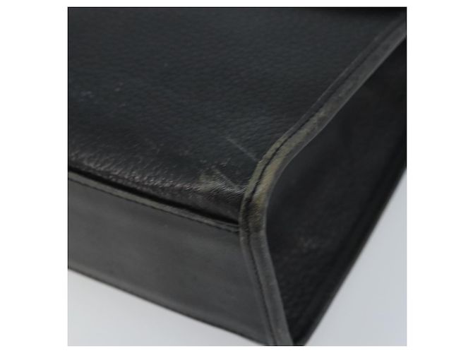 Borsa a mano Burberrys in pelle nera argento Auth ep13978 Nero - vista 9