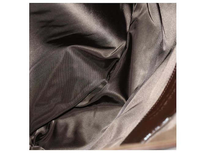 Borsa a Spalla Burberry in Pelle Scamosciata Marrone Argento Autentica mr2170 - vista 11