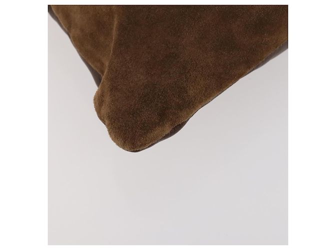 Borsa a Spalla Burberry in Pelle Scamosciata Marrone Argento Autentica mr2170 - vista 14