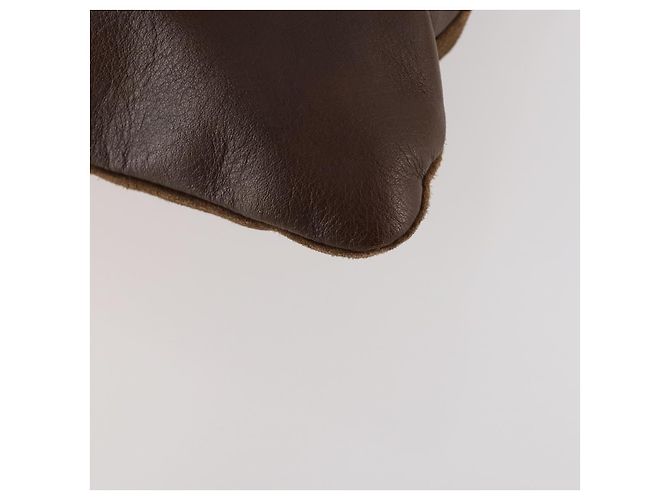 Borsa a Spalla Burberry in Pelle Scamosciata Marrone Argento Autentica mr2170 - vista 15