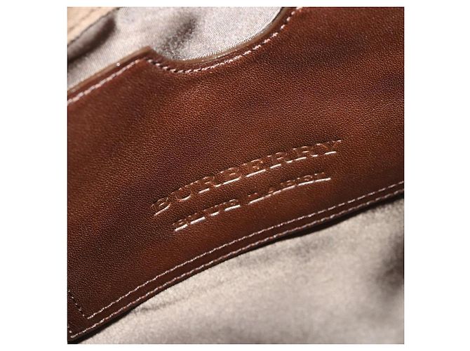 Borsa a Spalla Burberry in Pelle Scamosciata Marrone Argento Autentica mr2170 - vista 19