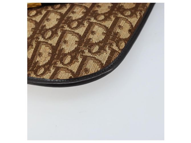 Borsa a Spalla in Tela Trotter Christian Dior Marrone Oro Auth ARZ598 D'oro - vista 10