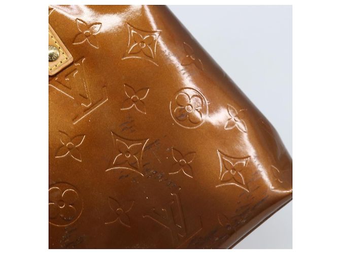 LOUIS VUITTON Borsa a Mano Monogram Vernis Reade PM Bronzo M91146 LV Auth ep13959 - vista 10