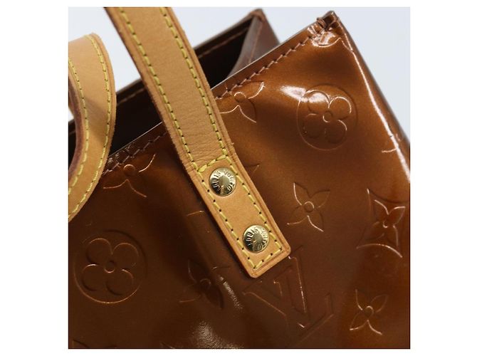 LOUIS VUITTON Borsa a Mano Monogram Vernis Reade PM Bronzo M91146 LV Auth ep13959 - vista 17