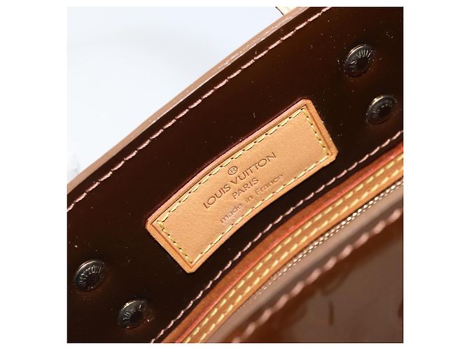 LOUIS VUITTON Borsa a Mano Monogram Vernis Reade PM Bronzo M91146 LV Auth ep13959 - vista 18