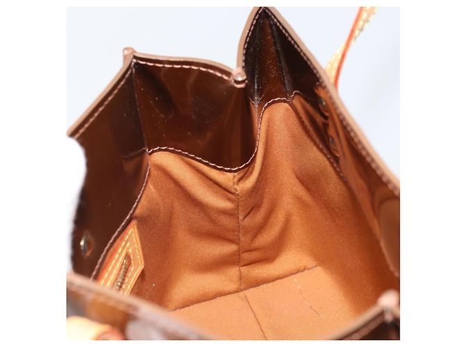 LOUIS VUITTON Borsa a Mano Monogram Vernis Reade PM Bronzo M91146 LV Auth ep13959 - vista 19