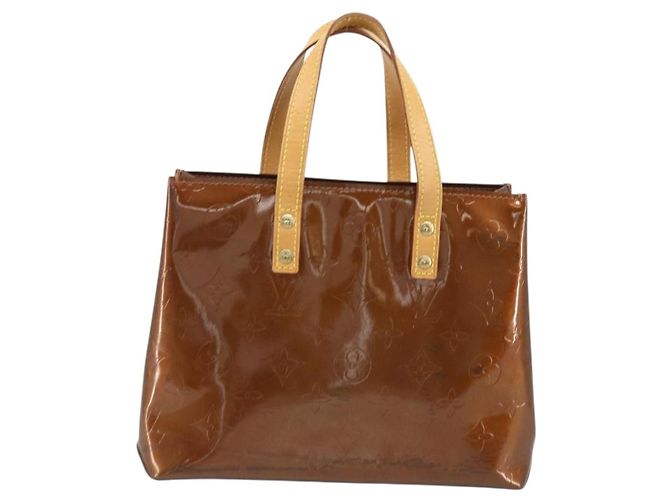 LOUIS VUITTON Borsa a Mano Monogram Vernis Reade PM Bronzo M91146 LV Auth ep13959 - vista 2