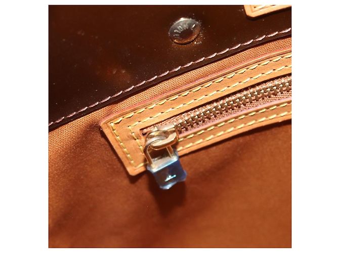 LOUIS VUITTON Borsa a Mano Monogram Vernis Reade PM Bronzo M91146 LV Auth ep13959 - vista 21