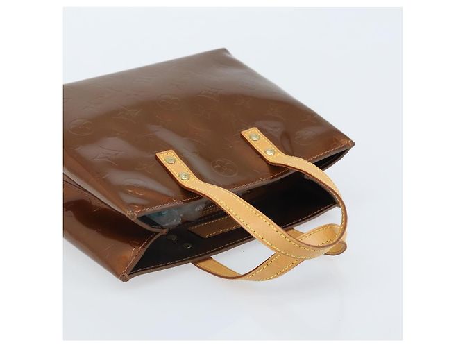 LOUIS VUITTON Borsa a Mano Monogram Vernis Reade PM Bronzo M91146 LV Auth ep13959 - vista 6