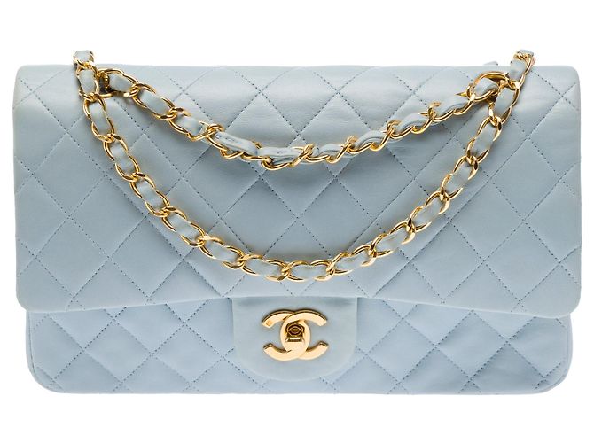 Borsa CHANEL Timeless/Classique in Pelle Blu - 103407 - vista 3
