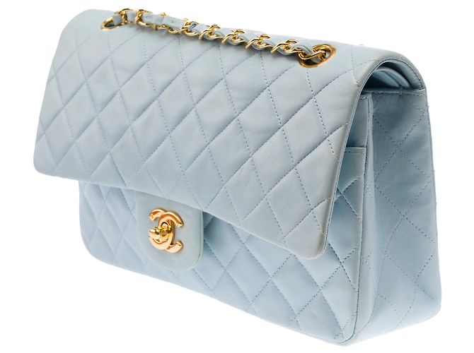 Borsa CHANEL Timeless/Classique in Pelle Blu - 103407 - vista 5