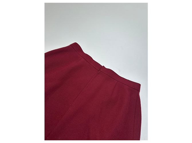 Chloé Vintage Chloe Wollrock burgunderrot FR42 Bordeaux - Ansicht 10