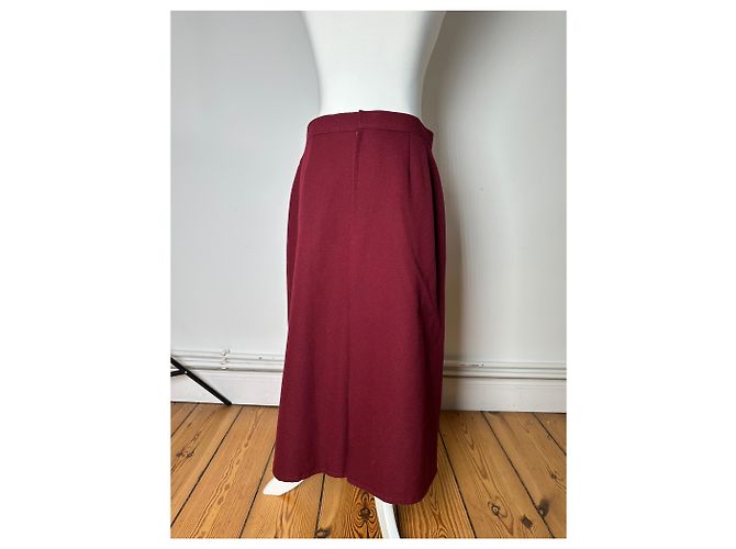Chloé Vintage Chloe Wollrock burgunderrot FR42 Bordeaux - Ansicht 15