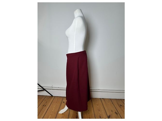 Chloé Vintage Chloe Wollrock burgunderrot FR42 Bordeaux - Ansicht 2