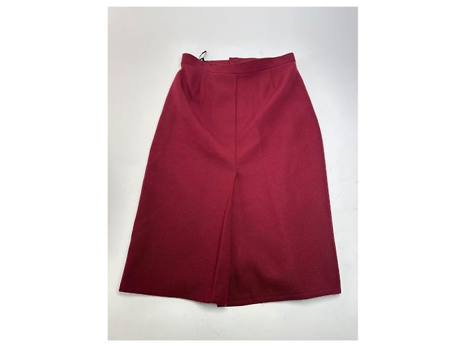 Chloé Vintage Chloe Wollrock burgunderrot FR42 Bordeaux - Ansicht 4