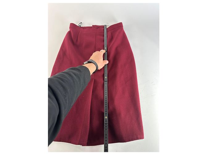 Chloé Vintage Chloe Wollrock burgunderrot FR42 Bordeaux - Ansicht 7