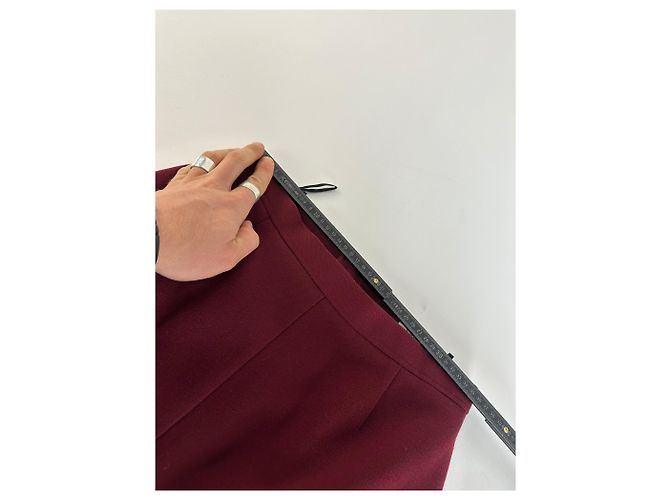 Chloé Vintage Chloe Wollrock burgunderrot FR42 Bordeaux - Ansicht 8