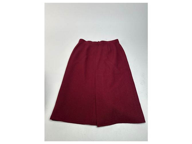 Chloé Vintage Chloe Wollrock burgunderrot FR42 Bordeaux - Ansicht 9