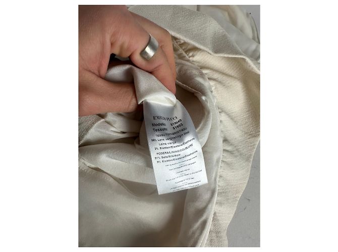 Vintage Emilio Pucci Wollkleid Weiß M - Ansicht 12