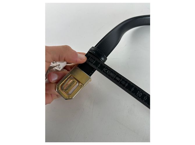 Cinto de couro vintage Burberry preto - vista 10