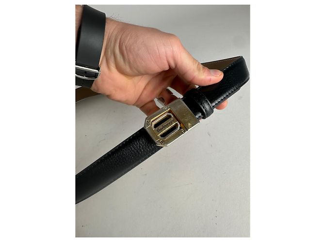 Cinto de couro vintage Burberry preto - vista 2