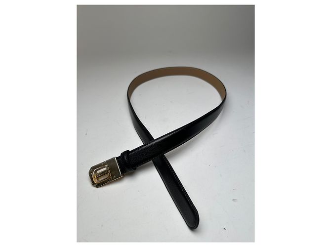 Cinto de couro vintage Burberry preto - vista 4