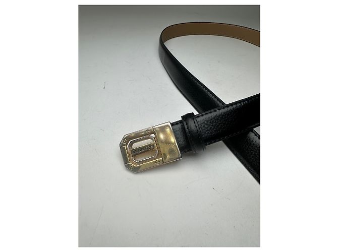 Cinto de couro vintage Burberry preto - vista 5