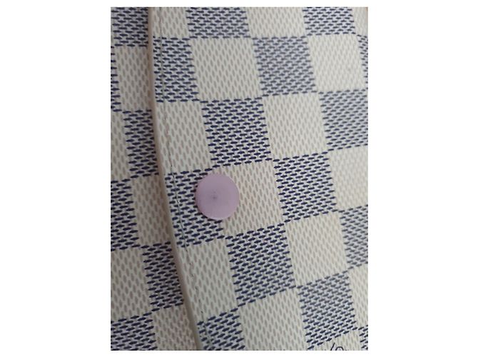 Louis Vuitton Damier Azur Geldbörse Emilie Weiß Blau - Ansicht 13