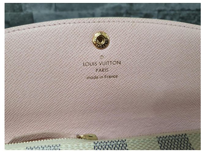 Louis Vuitton Damier Azur Geldbörse Emilie Weiß Blau - Ansicht 6