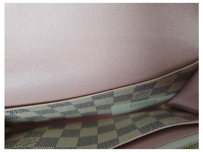 Louis Vuitton Damier Azur Geldbörse Emilie Weiß Blau - Ansicht 7
