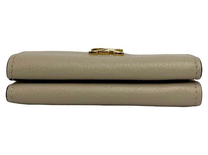 Cartera Lock Mini de cuero con tres pliegues de Louis Vuitton Castaño Beige - vista 3
