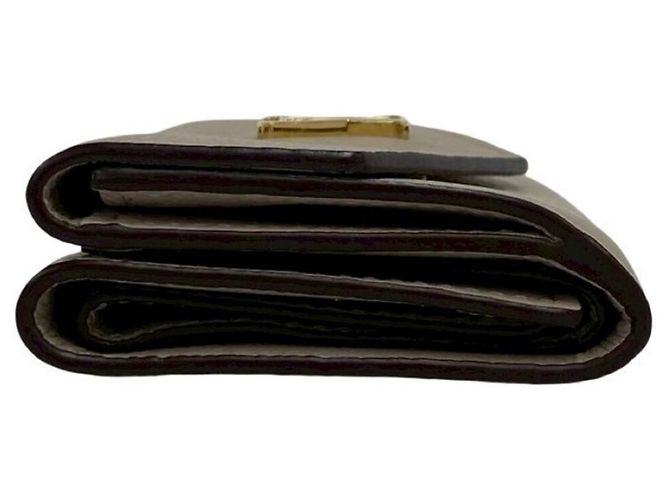 Cartera Lock Mini de cuero con tres pliegues de Louis Vuitton Castaño Beige - vista 4