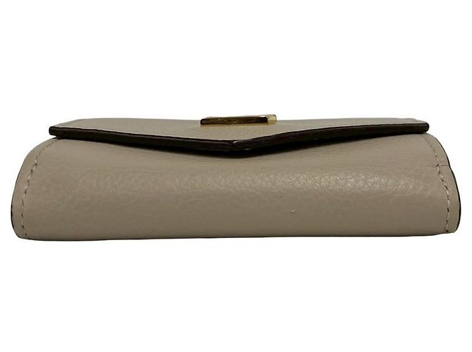 Cartera Lock Mini de cuero con tres pliegues de Louis Vuitton Castaño Beige - vista 6