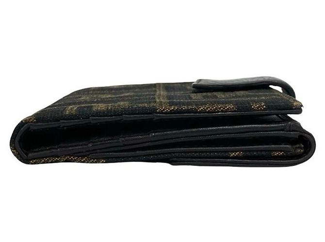 FENDI Zucca FF Pattern Bi-Fold Wallet Brown Black - view 5