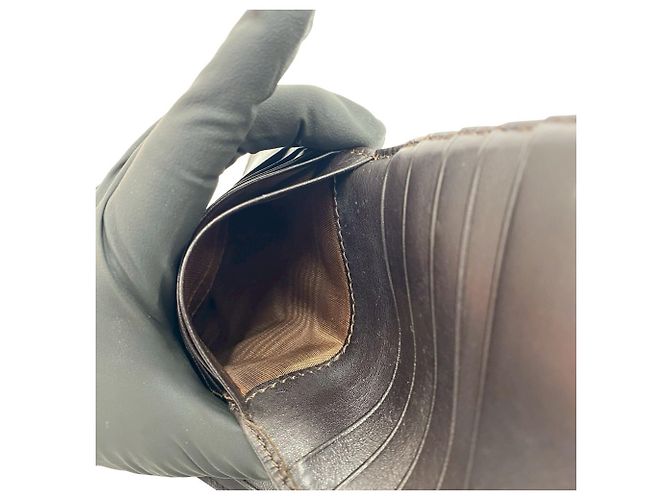 FENDI Zucca FF Pattern Bi-Fold Wallet Brown Black - view 9