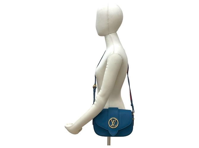Borsa a spalla mini in pelle morbida LV Pont Neuf MM di Louis Vuitton Blu - vista 2