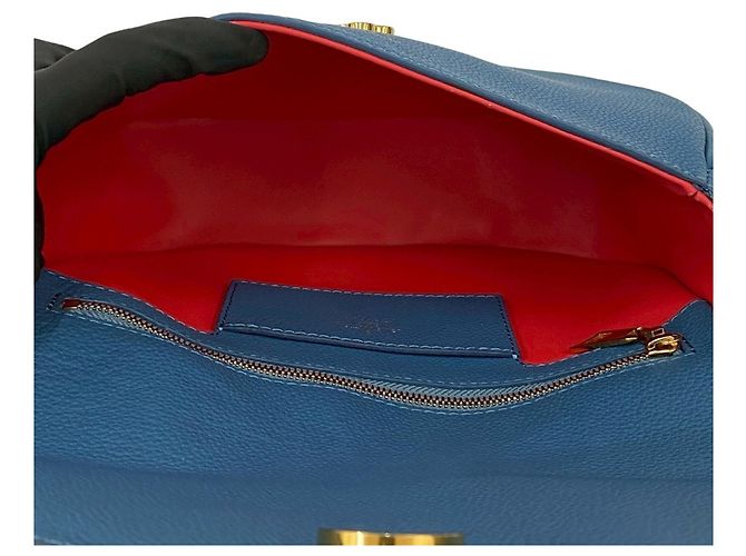Borsa a spalla mini in pelle morbida LV Pont Neuf MM di Louis Vuitton Blu - vista 9