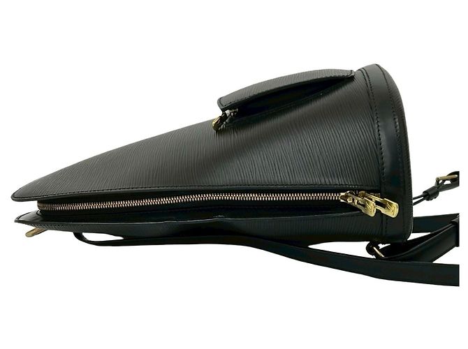 Zaino in pelle Epi Gobelin vintage Louis Vuitton Nero - vista 5